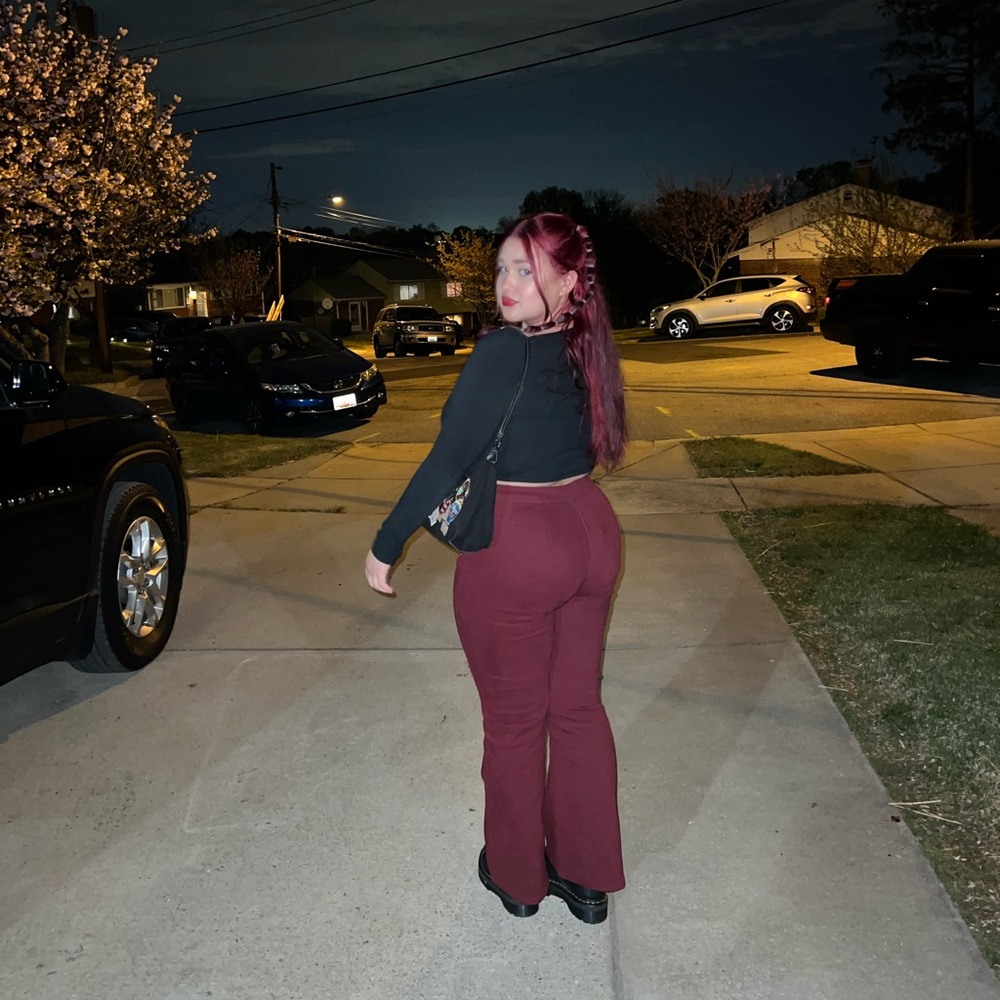 CIDER WOMENS BURGUNDY JEANS